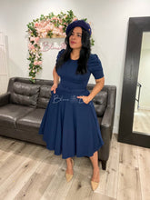 Load image into Gallery viewer, Textured midi dress SMALL Bloombellamoda