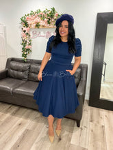 Load image into Gallery viewer, Textured midi dress SMALL Bloombellamoda