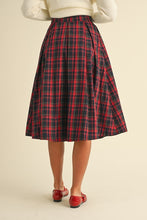 Load image into Gallery viewer, Plaid box pleats midi skirt