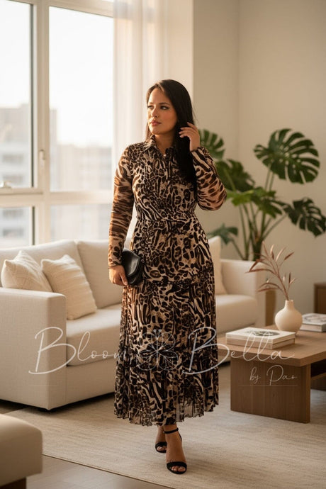 Animal print midi Bloombellamoda 