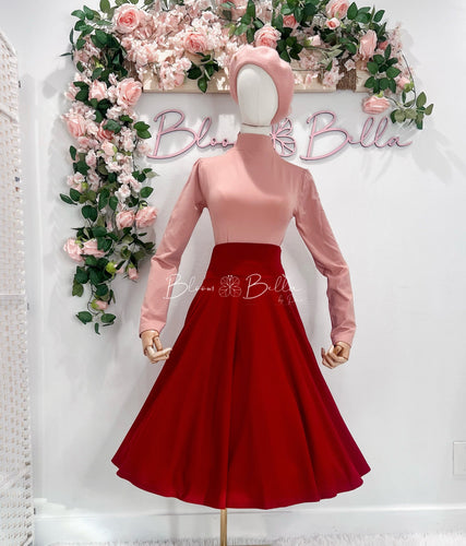 Basic vintage skirt High waisted Bloombellamoda 