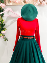 Cargar imagen en el visor de la galería, Be that woman skirt BLACK/HUNTER GREEN Skirts Bloombellamoda 