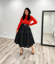 Load image into Gallery viewer, Be that woman skirt BLACK/RED Skirts Bloombellamoda 