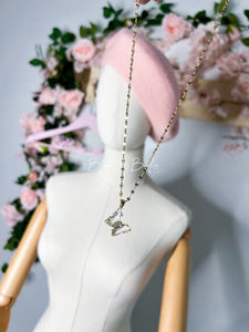 Butterfly clear necklace Bloombellamoda 