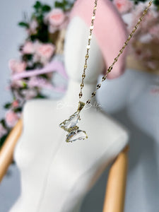 Butterfly clear necklace Bloombellamoda 