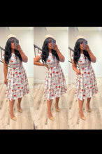 Load image into Gallery viewer, Cynthia Carnation scuare print Dresses Bloombellamoda 