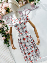 Load image into Gallery viewer, Cynthia Carnation scuare print SMALL/LARGE Dresses Bloombellamoda 