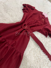 Load image into Gallery viewer, Daisy midi dress BURGUNDY Bloombellamoda 