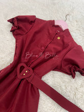 Load image into Gallery viewer, Daisy midi dress BURGUNDY Bloombellamoda 