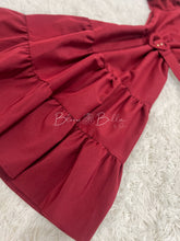 Load image into Gallery viewer, Daisy midi dress BURGUNDY Bloombellamoda 