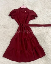 Load image into Gallery viewer, Daisy midi dress BURGUNDY Bloombellamoda 