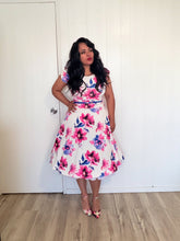 Load image into Gallery viewer, Darling white spring floral Dresses Bloombellamoda 
