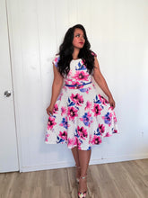 Load image into Gallery viewer, Darling white spring floral Dresses Bloombellamoda 