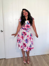 Load image into Gallery viewer, Darling white spring floral Dresses Bloombellamoda 