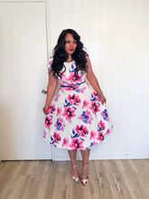 Load image into Gallery viewer, Darling white spring floral Dresses Bloombellamoda 