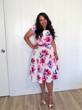 Load image into Gallery viewer, Darling white spring floral Dresses Bloombellamoda 