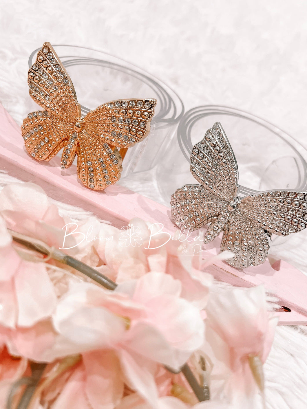 Embellished Butterfly Clear Belt Bloombellamoda 