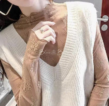 Load image into Gallery viewer, Floral mesh lace long sleeve-4 COLORS Bloombellamoda 