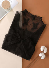 Load image into Gallery viewer, Floral mesh lace long sleeve-4 COLORS Bloombellamoda 