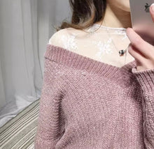 Load image into Gallery viewer, Floral mesh lace long sleeve-4 COLORS Bloombellamoda 