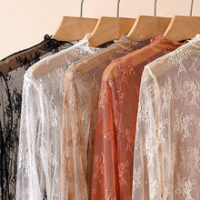 Load image into Gallery viewer, Floral mesh lace long sleeve Bloombellamoda 
