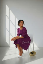 Load image into Gallery viewer, Gina midi dress Magenta Bloombellamoda 