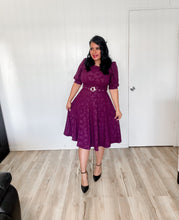Load image into Gallery viewer, Gina midi dress Magenta Bloombellamoda 