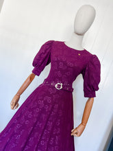 Load image into Gallery viewer, Gina midi dress Magenta Bloombellamoda 