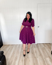 Load image into Gallery viewer, Gina midi dress Magenta Bloombellamoda 