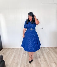 Load image into Gallery viewer, Gina midi dress Royal Blue SM/MD Bloombellamoda 