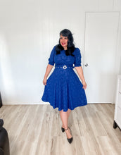 Load image into Gallery viewer, Gina midi dress Royal Blue SM/MD Bloombellamoda 