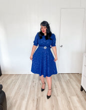 Load image into Gallery viewer, Gina midi dress Royal Blue SM/MD Bloombellamoda 