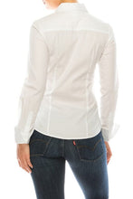 Cargar imagen en el visor de la galería, Long sleeve button down blouse Bloombellamoda 