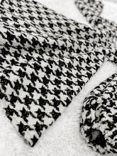 Load image into Gallery viewer, Long sleeve tweed houndstooth print dress Bloombellamoda 