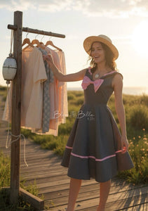Nautical midi dress Bloombellamoda 