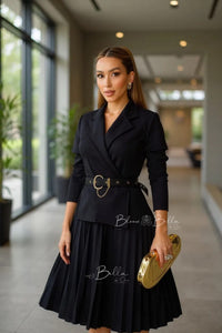 Polished midi BLACK SMALL TO LARGE Bloombellamoda 