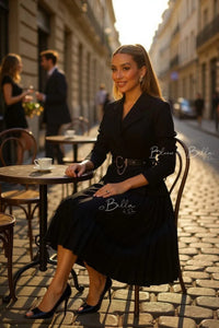 Polished midi BLACK SMALL TO LARGE Bloombellamoda 