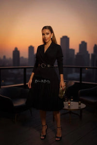 Polished midi BLACK SMALL TO LARGE Bloombellamoda 