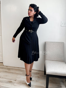 Polished midi BLACK SMALL TO LARGE Bloombellamoda 
