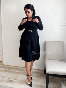 Polished midi BLACK SMALL TO LARGE Bloombellamoda 