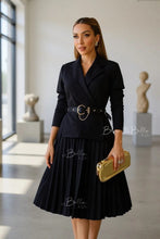 Cargar imagen en el visor de la galería, Polished midi BLACK SMALL TO LARGE Bloombellamoda 