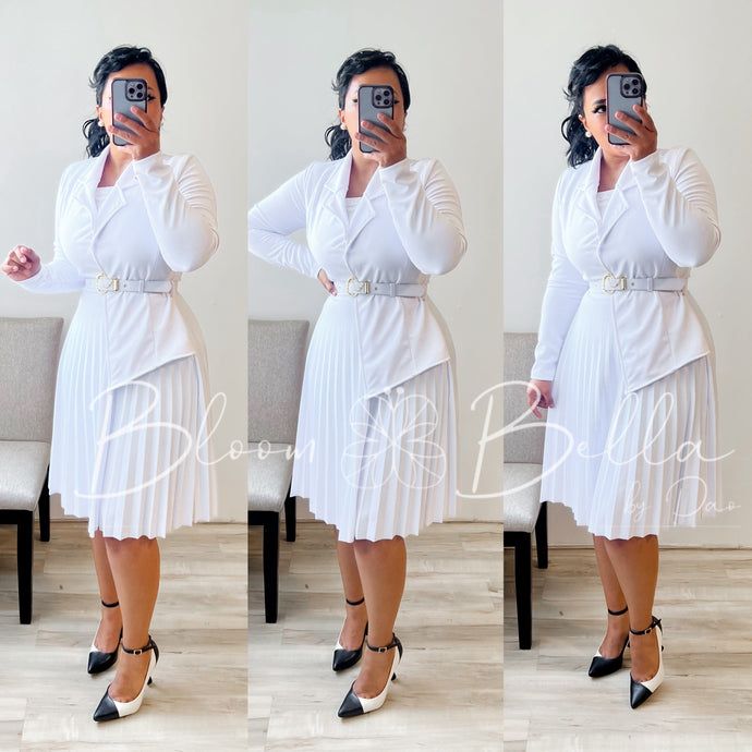 Polished midi WHITE SMALL TO LARGE Bloombellamoda 