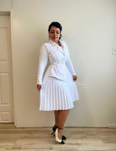 Polished midi WHITE SMALL TO LARGE Bloombellamoda 