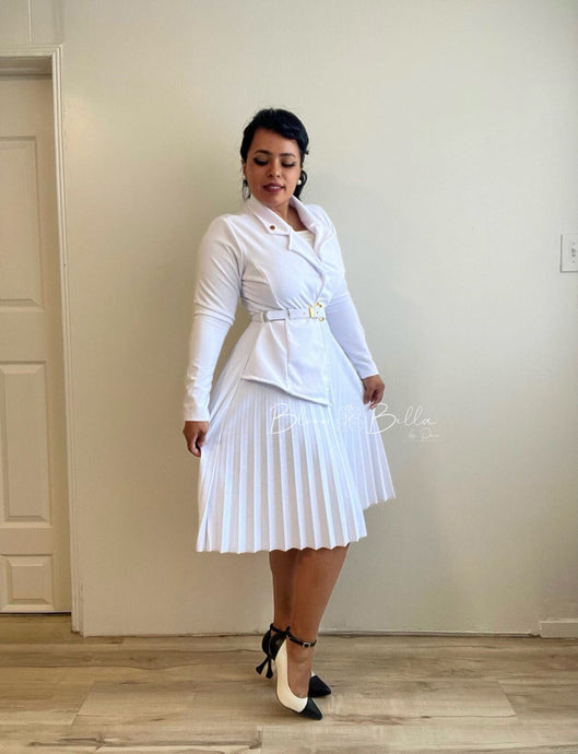 Polished midi WHITE SMALL TO LARGE Bloombellamoda 