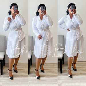 Polished midi WHITE SMALL TO LARGE Bloombellamoda 