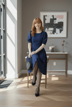 Load image into Gallery viewer, Princess Dress NAVY BLUE Bloombellamoda 