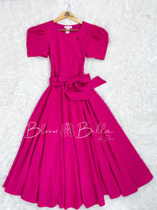 Princess waist tie FUSCHIA/ORANGE Bloombellamoda 