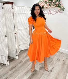 Princess waist tie ORANGE Bloombellamoda 