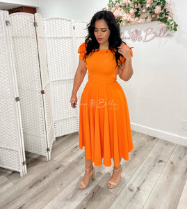 Princess waist tie ORANGE Bloombellamoda 