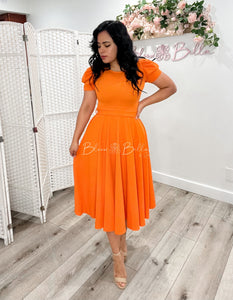 Princess waist tie ORANGE Bloombellamoda 